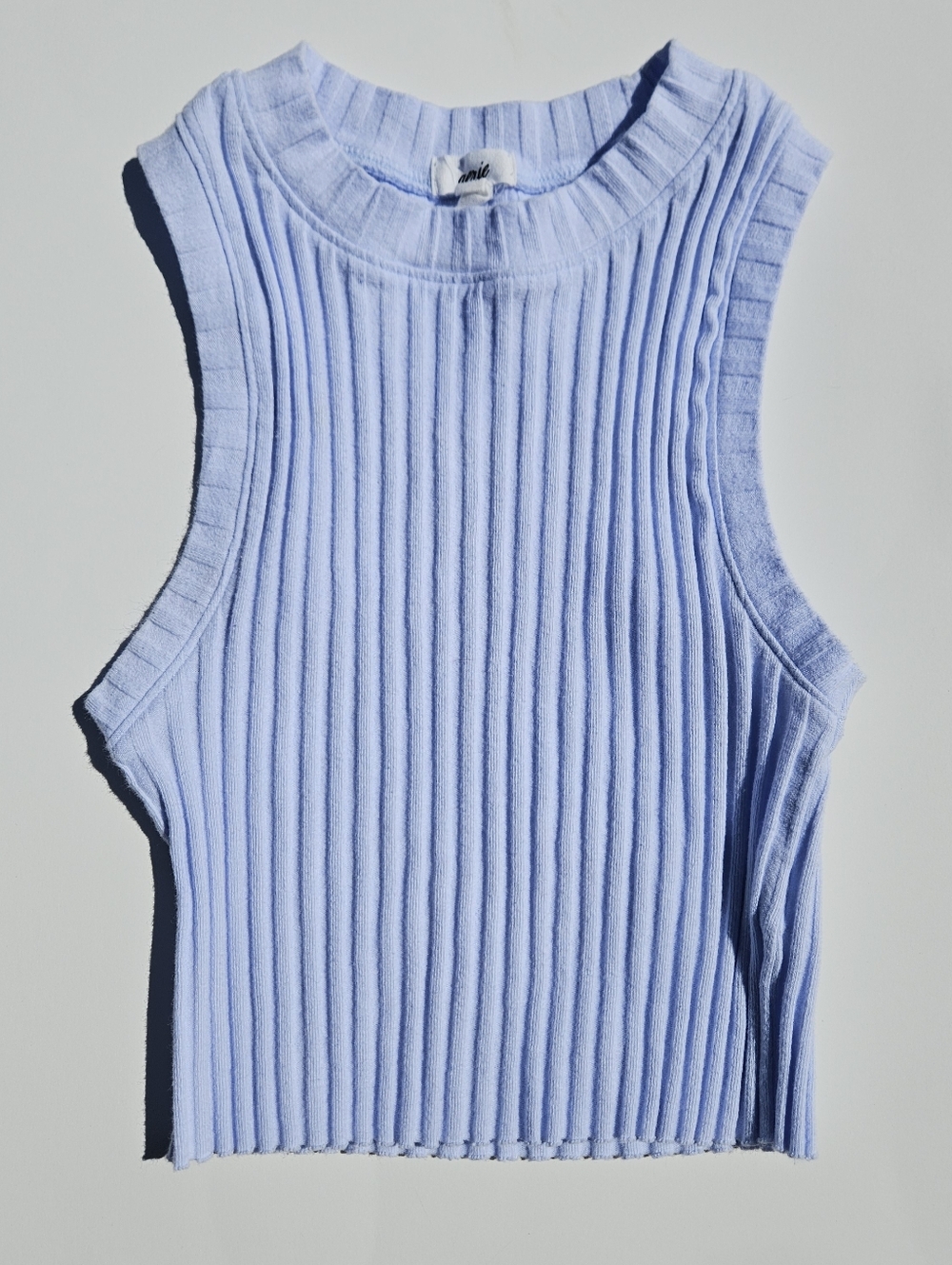 Light Blue Aerie Ribbed Sleeveless Tank Top